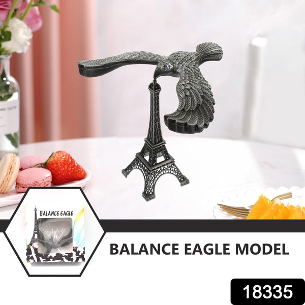 Balancing Bird Metal Eiffel Tower Statue Balance Eagle Toy (1 Set) - luckystorebuy.in