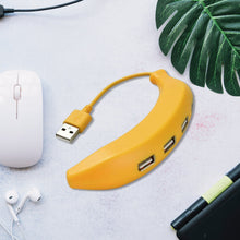 Banana Shape USB Hub, 2.0 Hub USB Splitter, 4 - Port USB Hub (1 Pc) - luckystorebuy.in