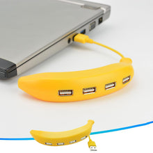Banana Shape USB Hub, 2.0 Hub USB Splitter, 4 - Port USB Hub (1 Pc) - luckystorebuy.in