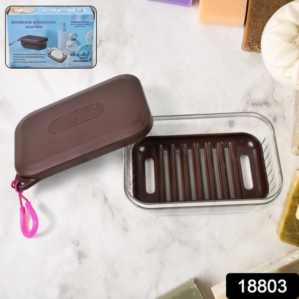 Bathroom & Travel Plastic Soap Box with Lid ,Sabudani (1 Pc) - luckystorebuy.in