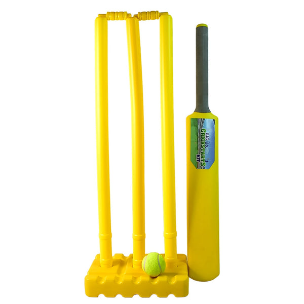Big Cricket Kit, Cricket Set with 1 Cricket Bat, 1 Rubber Ball, Bails, 3 Stumps with Stand Base - luckystorebuy.in