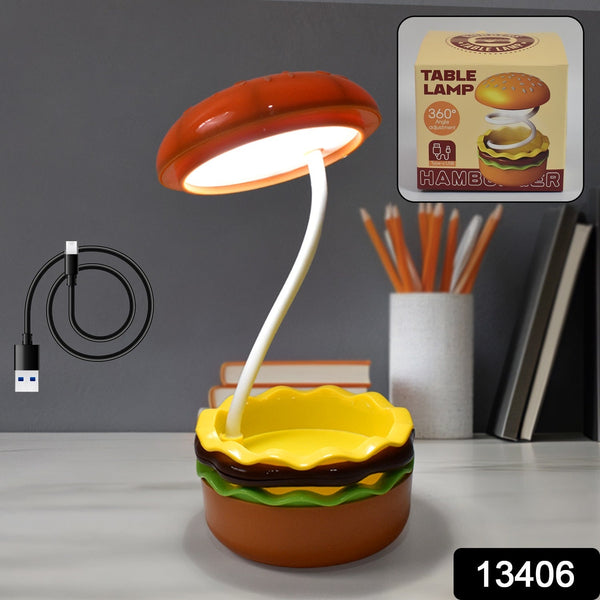 Burger Delight: Folding LED Night Lamp (1 Pc) - luckystorebuy.in