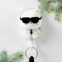 Cat Hook for Wall, Cute Cat Key Hook with Sunglasses (1 Pc) - luckystorebuy.in