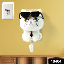 Cat Hook for Wall, Cute Cat Key Hook with Sunglasses (1 Pc) - luckystorebuy.in