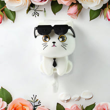 Cat Hook for Wall, Cute Cat Key Hook with Sunglasses (1 Pc) - luckystorebuy.in
