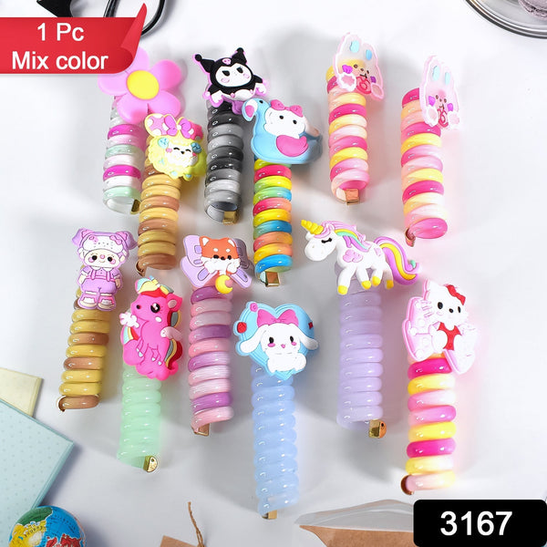 Colourful Telephone Wire Hairbands (1 pc / Mix Design), Hair accessories - luckystorebuy.in