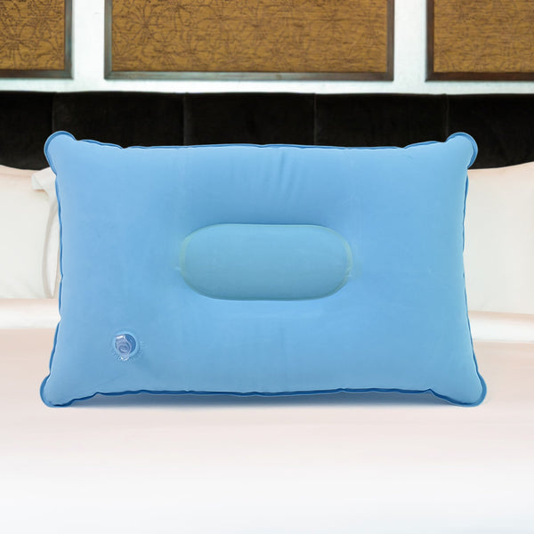 Comfortable Inflating Travel Pillow (34×21 Cm / 1 Pc / Mix Color) - luckystorebuy.in