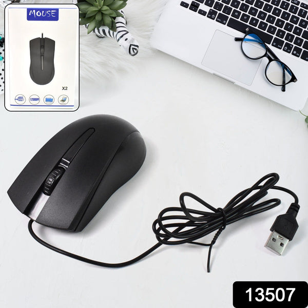 Computer / Laptop Wired Optical Mouse, X2 (1 Pc) - luckystorebuy.in