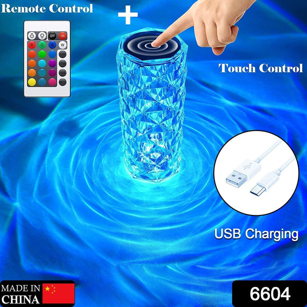 Crystal Touch Night Light for Bedroom Decor (16 Colors, Remote, USB) - luckystorebuy.in