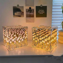 Cube Tulip Night Lamp | Led Decorative Nights Lamp (Multicolor & Design / 1 Set) - luckystorebuy.in