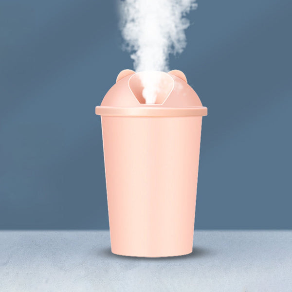 Cute Bear Shape USB Humidifiers Cup (1 Pc / Multicolor Light) - luckystorebuy.in