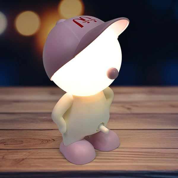 Cute Lovely Cartoon Design LED Desk Night Light With Plastic Head Cap (1 Pc) - luckystorebuy.in
