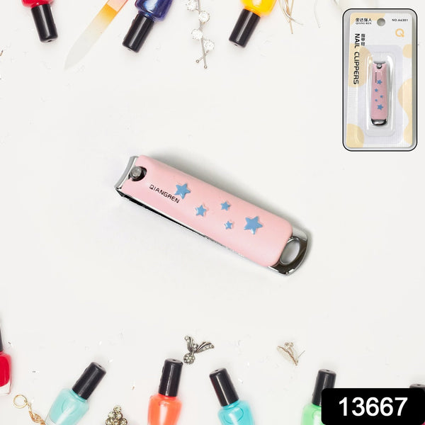 Cute Nail Clipper with Nail Catcher, Nail File - Stainless Steel (1 Pc) - luckystorebuy.in