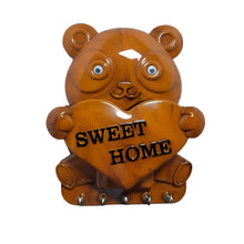 Cute Plastic Panda Key Holder, Wall Key Rack with 5 Hooks (1 Pc) - luckystorebuy.in