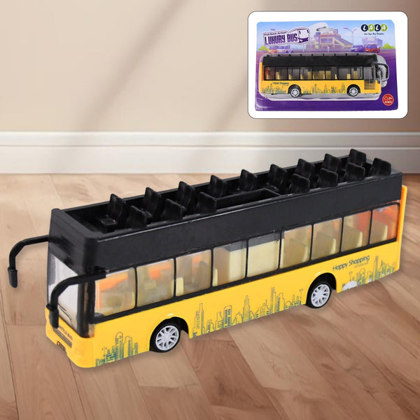Die - cast Alloy London Long Bus Double Decker Sightseeing Bus - luckystorebuy.in