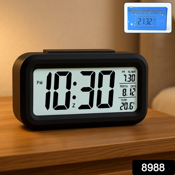 Digital LCD Alarm Clock with Backlight (1 Pc) - luckystorebuy.in