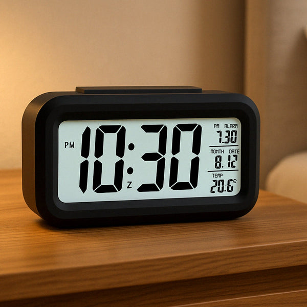 Digital LCD Alarm Clock with Backlight (1 Pc) - luckystorebuy.in