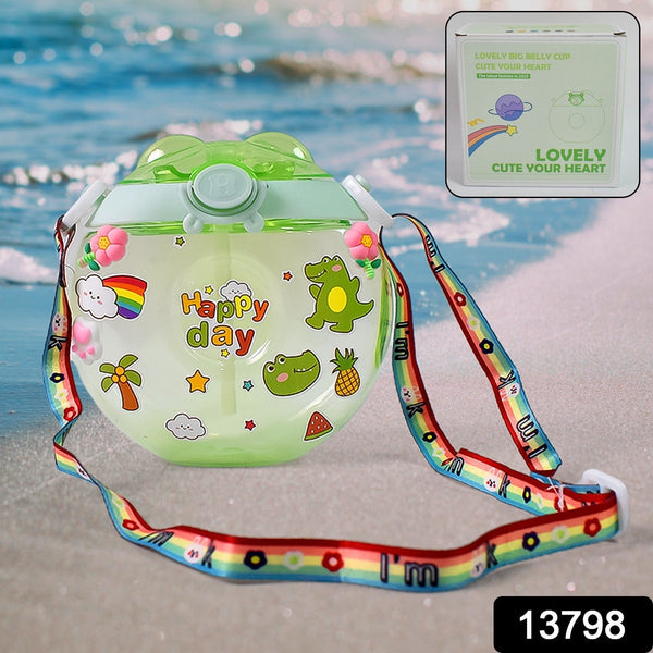 Donut Water Bottle Sipper Bottle (1 pc / 400 ML Approx) - luckystorebuy.in