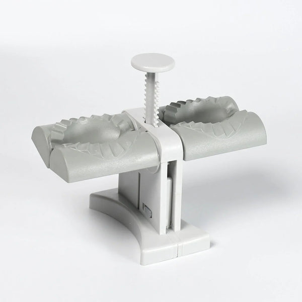 Double - Head Dumpling Maker Mold – Press Two Dumplings at Once (Brown Box) - luckystorebuy.in