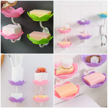 Double Layer Flower Self Draining Soap Dish Holder, Bathroom Shower Soap Holder Dish Storage Plate Tray for Bathroom, Kitchen, Bathtub - luckystorebuy.in