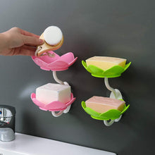 Double Layer Flower Self Draining Soap Dish Holder, Bathroom Shower Soap Holder Dish Storage Plate Tray for Bathroom, Kitchen, Bathtub - luckystorebuy.in