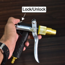 Durable Gold Color Trigger Hose Nozzle Water Lever Spray - luckystorebuy.in