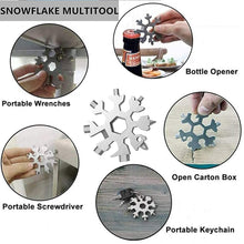 Durable & Portable 18 in 1 Snowflake Multi - Tool, Snowflake Bottle Opener Flat Phillips Screwdriver Kit Wrench - luckystorebuy.in