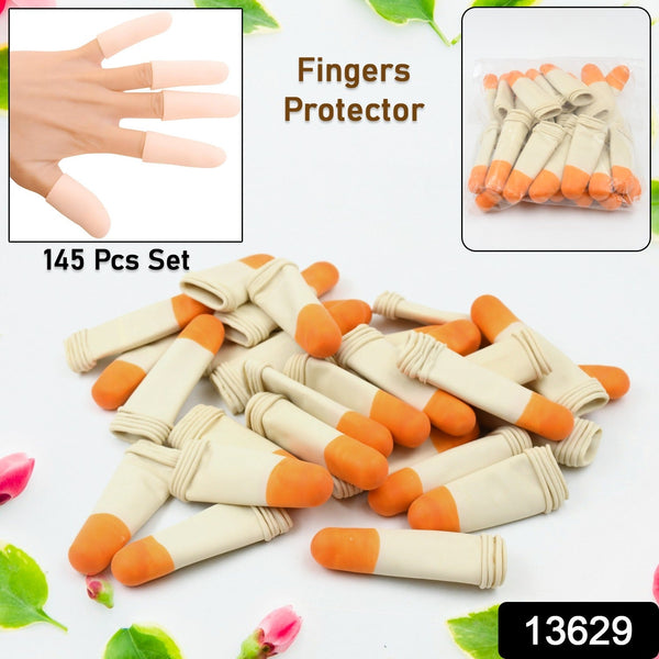 Finger Caps, Silicone Finger Protectors Sleeves (Finger Cots / 145 Pcs Set Approx) - luckystorebuy.in