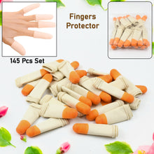 Finger Caps, Silicone Finger Protectors Sleeves (Finger Cots / 145 Pcs Set Approx) - luckystorebuy.in