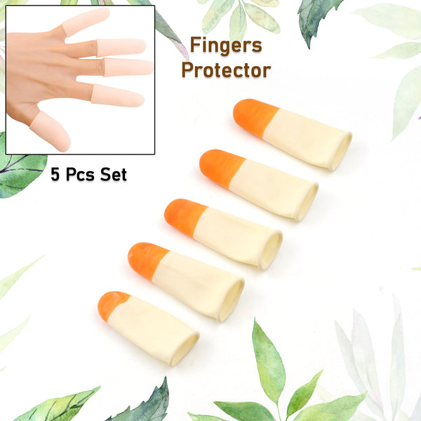 Finger Caps, Silicone Finger Protectors Sleeves (Finger Cots / 5 Pcs Set) - luckystorebuy.in