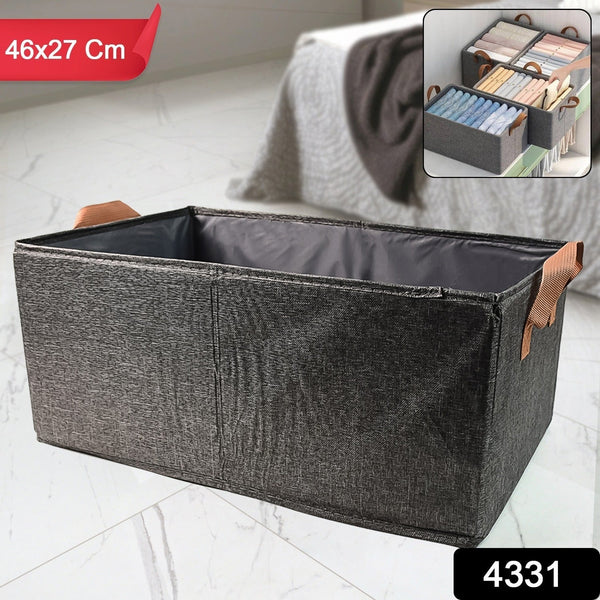 Foldable Cloth Storage Organizer Bag With Handles (46x27Cm\1Pc) - luckystorebuy.in