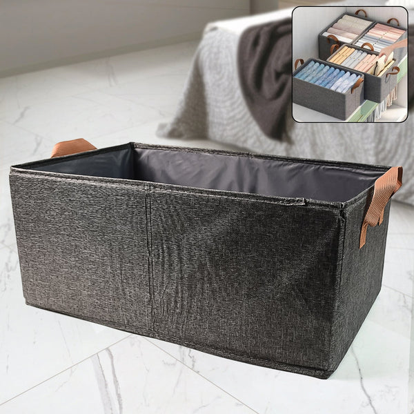 Foldable Cloth Storage Organizer Bag With Handles (46x27Cm\1Pc) - luckystorebuy.in