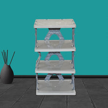 Foldable Shoe Rack (1 Pc, 4 Layers): Space - Saving, Entryway Storage - luckystorebuy.in