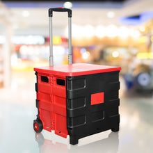 Foldable Shopping Grocery Trolley / Cart Travel Portable Food Basket (1 Pc) - luckystorebuy.in