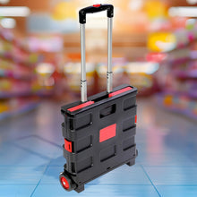 Foldable Shopping Grocery Trolley / Cart Travel Portable Food Basket (1 Pc) - luckystorebuy.in