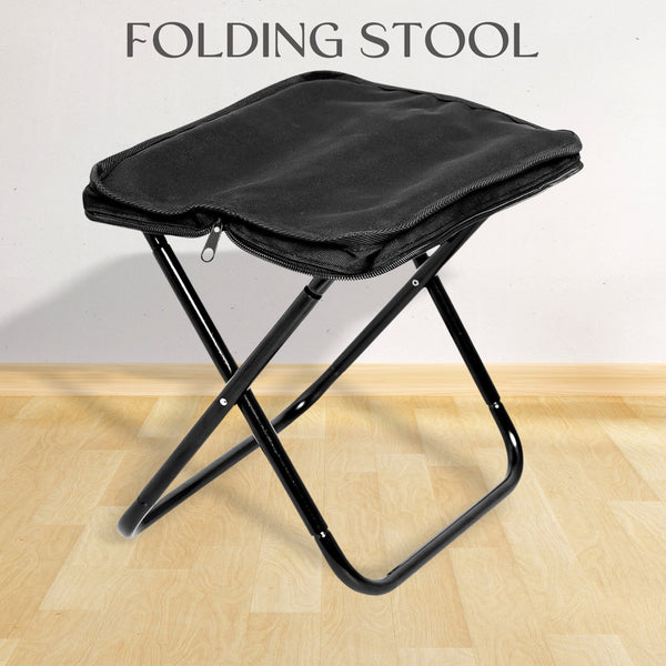 Folding Camping Stool Collapsible Camp Stool Portable Seat Travel Little Stools (1 Pc) - luckystorebuy.in