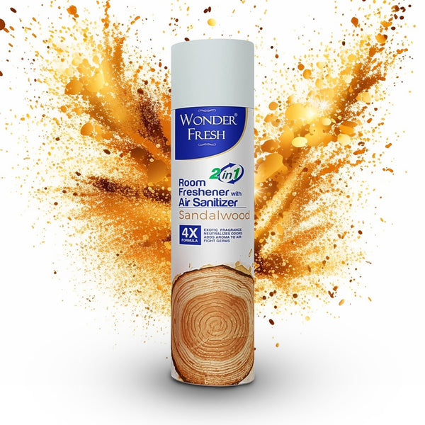 Fresh Air Freshener Spray, Sandalwood Fragrance | Long Lasting Fragrance for Home & Office (Mix Fragrance / 125 Gm) - luckystorebuy.in