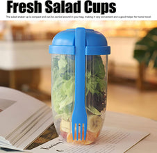 Fruit and Vegetable Salad Cups Easy Clean Salad Mixing Cup for Business People for Business Travel (1Pc) - luckystorebuy.in