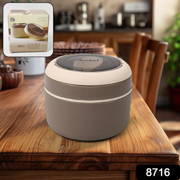 Ganesh Cresta Food Insulated Airtight Leak - Proof Lunch Box With Spoon for Office, School, Picnic (1Pc) - luckystorebuy.in