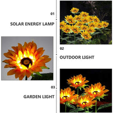 Garden Solar Sunflower Outdoor LED Light Inserted Ground Simulation Plant (4 Pcs Set) - luckystorebuy.in