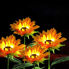 Garden Solar Sunflower Outdoor LED Light Inserted Ground Simulation Plant (4 Pcs Set) - luckystorebuy.in