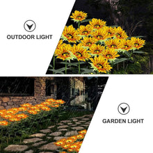 Garden Solar Sunflower Outdoor LED Light Inserted Ground Simulation Plant (4 Pcs Set) - luckystorebuy.in