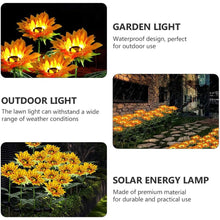 Garden Solar Sunflower Outdoor LED Light Inserted Ground Simulation Plant (4 Pcs Set) - luckystorebuy.in