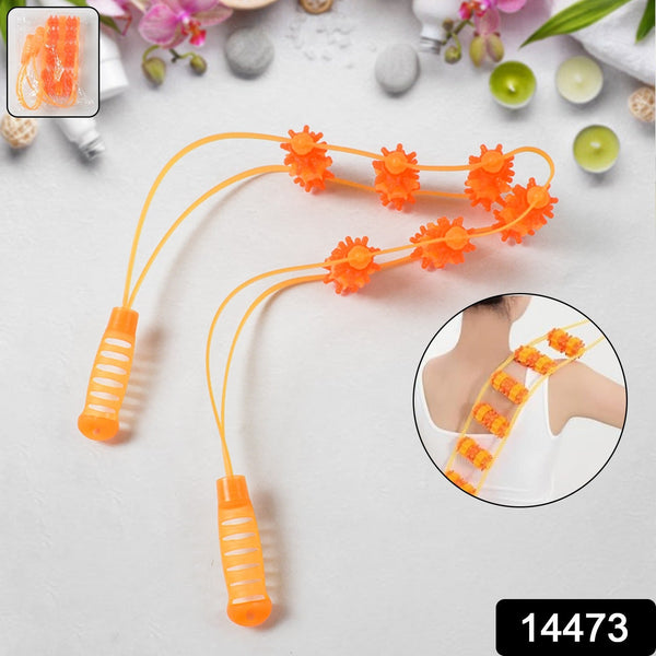 Handheld Back Massage Roller Rope (1 Pc) - luckystorebuy.in