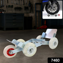 Heavy - Duty Motorcycle Front Wheel Parking Roller Stand (1 Pc) - luckystorebuy.in