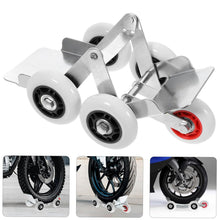 Heavy - Duty Motorcycle Front Wheel Parking Roller Stand (1 Pc) - luckystorebuy.in
