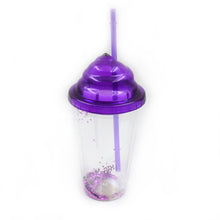 High Quality Plastic Creative Cold Drink Cup / Tumble, Reusable Tea Coffee Tumbler with Lid and Straw, Double Wall Plastic Drinking Sport Bottle, Travel Tumbler (1 Pc / Mix Color) - luckystorebuy.in