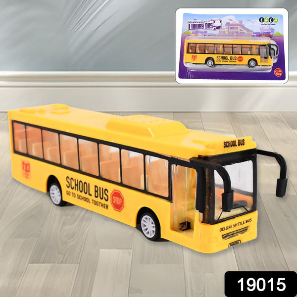 Inertia Bus Toys , High Simulation Yellow Fine Details Mini Bus Model Car Toys Prizes for Gift Collections - luckystorebuy.in
