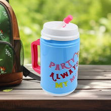 Insulated Mug with Lid Handle Flexible Straw with Cap (709 ML) - luckystorebuy.in