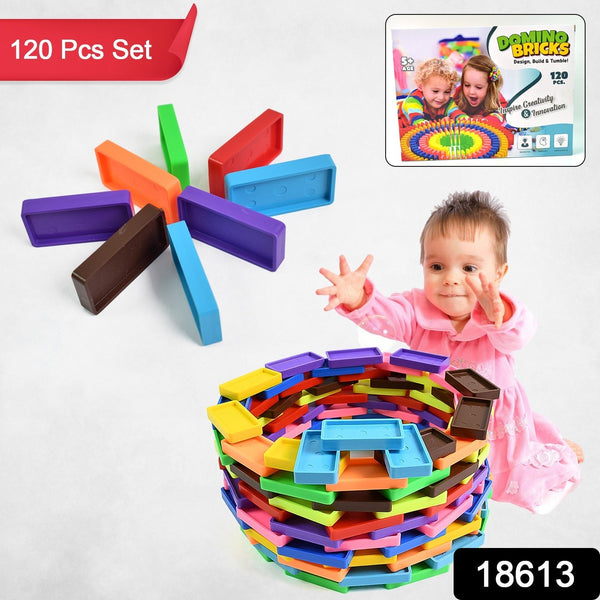 Kids 120 Domino Blocks Dominoes (120 Pcs Set) - luckystorebuy.in